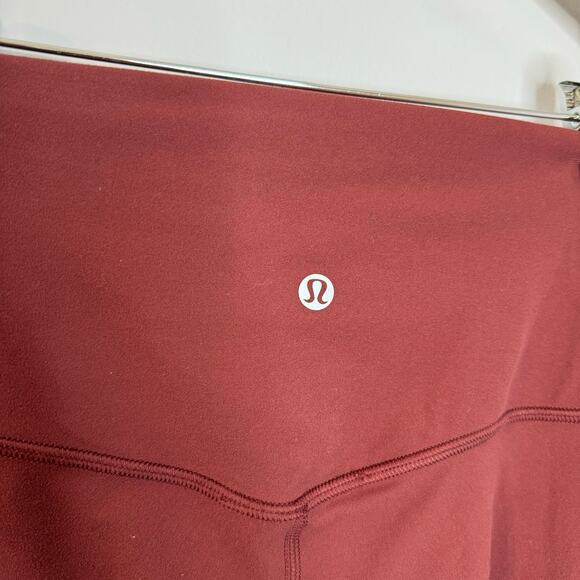 Lululemon Align High-Rise Crop 21" Smoky Red Leggings Stretch Sz 2  Soft - Picture 7 of 9